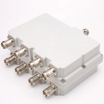 Έξι ζώνη συνδυαστής Low Pim συνδυαστής 698-2700MHz 4.3-10-F DIN-F με προσαρμοσμένο σχεδιασμό