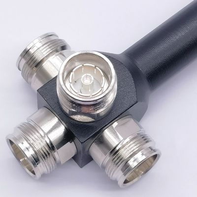 4 Way Low Pim Reactive High Power Splitter 698-3800MHz 4,3-10 F Γκρι/Κόκκινο/Μαύρο/Παρασκευασμένο
