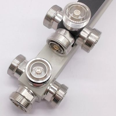 Υπερ-ευρυζωνική ζώνη 2/3/4 Way Low Pim Αντιδραστικός High Power Splitter με διεπαφή DIN-F