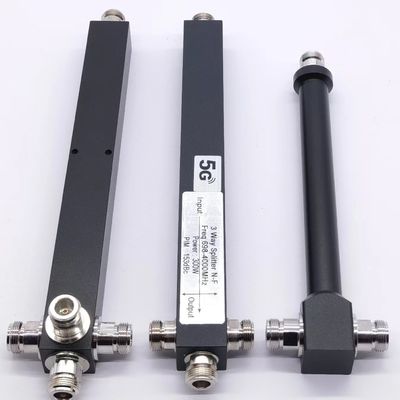 698-4200MHz N-F 3 Way Low Pim Cavity High Power Splitter σε προσαρμοσμένο γκρι χρώμα