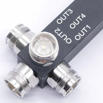 0.510kg Πακέτο Ακαθάριστο βάρος 698-4200MHz 3/4 Way Power Splitter Αντιδραστικό N -F/4.3-10-F