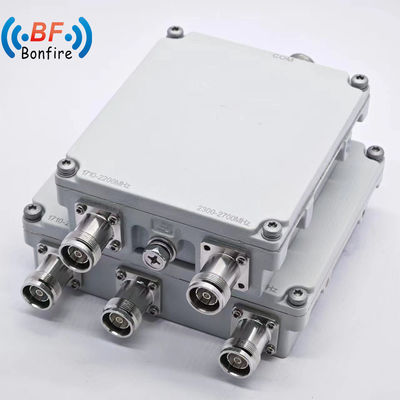 1710-2170MHz 2300-2700MHz Τριπλέξερ με χαμηλό Pim -160dbc RF διπλέξερ και 4.3-10-F συνδετήρα