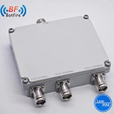 2300-2400 2500-2700MHz Low Pim -150dbc Τριπλέξερ RF Diplexer Δίδυμος διπλέξερ RF Δύο ζώνη συνδυαστής με 4.3-10-F σύνδεσμο