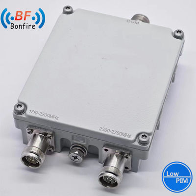 4.3-10f DIN-F IP67 Low Pim -150dbc Triplexer RF Duplexer Dual Band Combiner για εφαρμογές