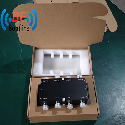 100W 90 βαθμούς 3dB RF υβριδικό ζευγάρι 698-4000MHz Υβριδικός συνδυαστής IP60 N Γυναικεία τύπου Κόκκινο