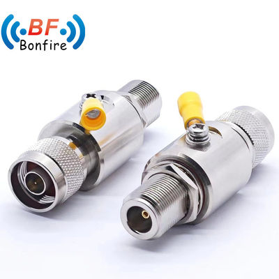 Ασφάλιση DC-6000MHz UHF Coaxial Lightning RF Arrestor με διεπαφή N-M έως N-F