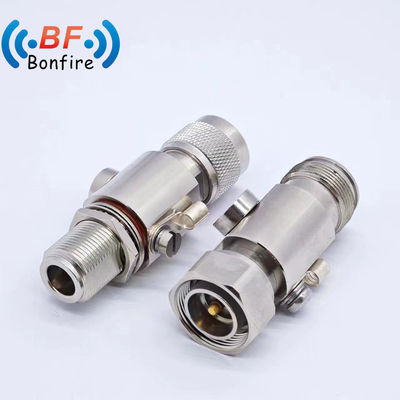 BLQ-XXXXX RF 698-3800MHz Γυναίκα Jack Κοαξιακός Συγκρατητής κεραυνών N-M σε N-F Διασύνδεση