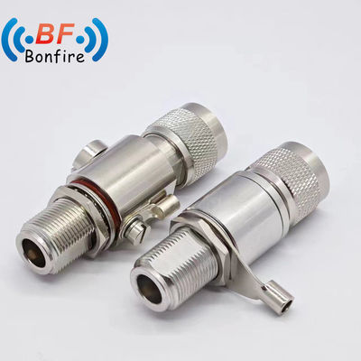 BLQ-XXXXX RF 698-3800MHz Γυναίκα Jack Κοαξιακός Συγκρατητής κεραυνών N-M σε N-F Διασύνδεση