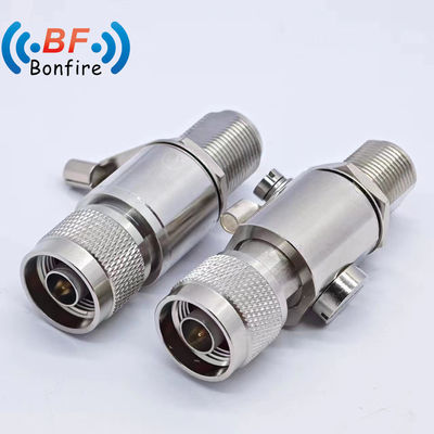 Προσαρμοσμένος F τύπου RF Lightning Arrester για Τηλεόραση 698-3800MHz Διπλός Διπλός Γυναίκα