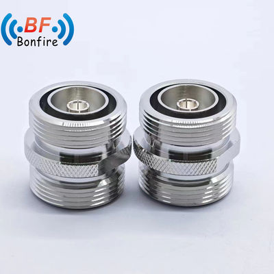 Ανταλλακτής χαμηλού VSwr RF Coaxial Cable Connector με DIN Male σε DIN Male Straight Type -155dbc DC-4GHz