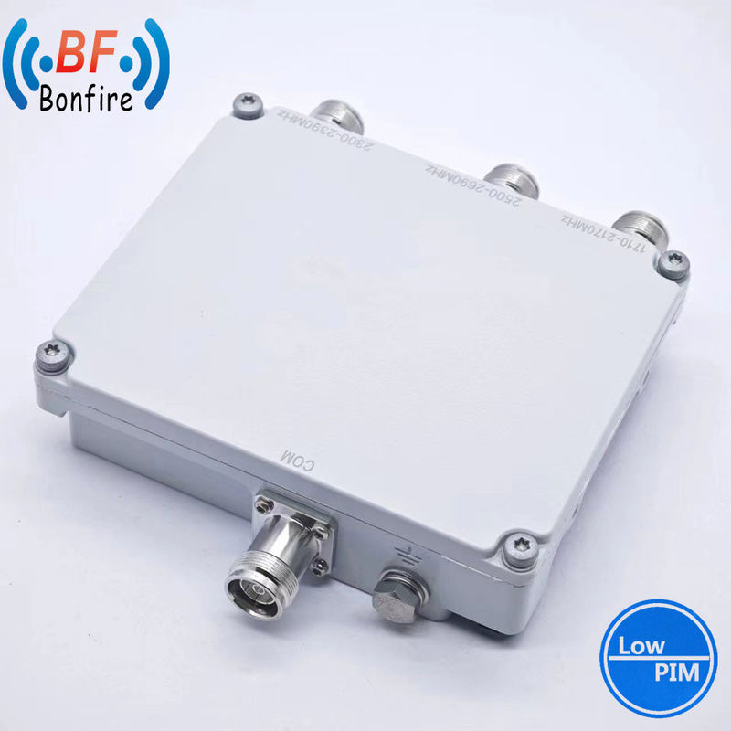 1710-2170MHz 2300-2690MHz ευρυζωνικός διπλέξερ RF Low Pim διπλέξερ συνδυαστής 4.3-10 Γυναίκα