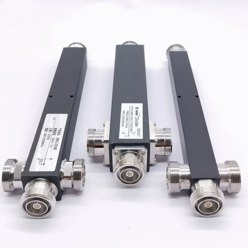 698-4200MHz DIN-F 3 Way Low Pim στο κτίριο Αντιδραστικός διαχωριστής ισχύος με διεπαφή DIN-F