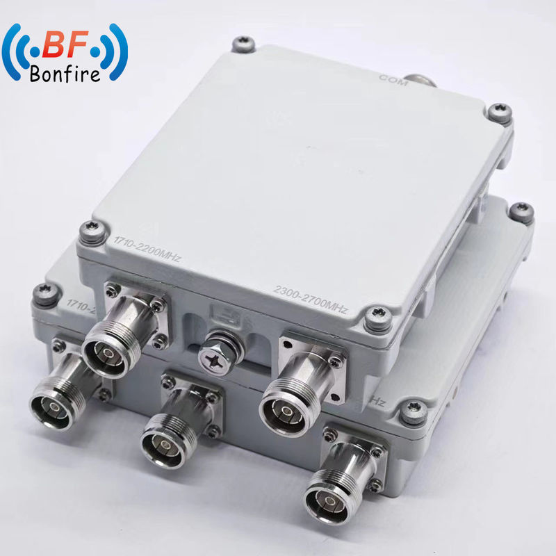 4.3-10f DIN-F N-F Direct RF Triplexer Diplexer Combiner για εσωτερικά/εξωτερικά τμήματα τηλεπικοινωνιών IP65