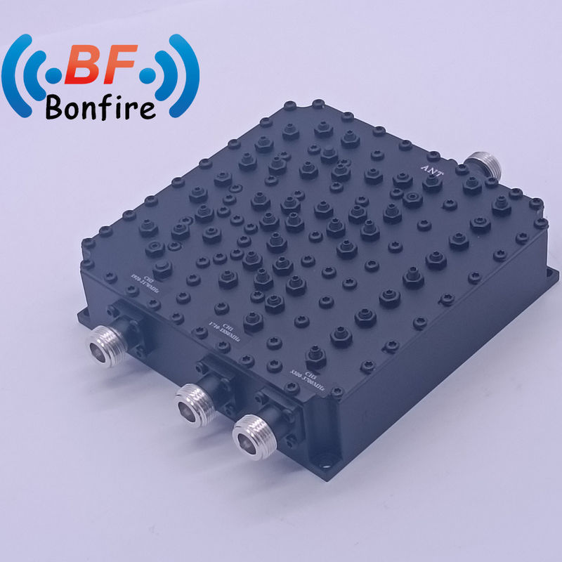 HLQ-XXXXX Τρι-Band Combiner 1710-1880 1920-2170 3300-3700MHz με 4.3-10-F DIN-F Ν-F