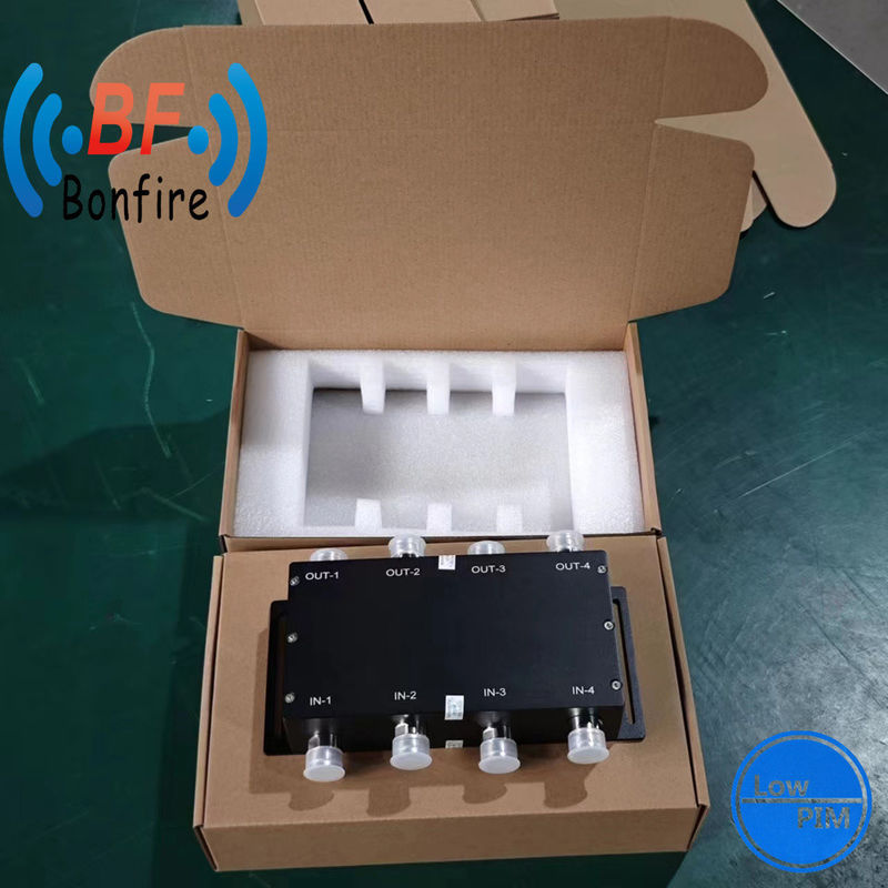 Υβριδικός σύνδεσμος VHF 698-3800MHz 3dB Υβριδικός συνδυαστής 4 σε 4 με σύνδεσμο τύπου N