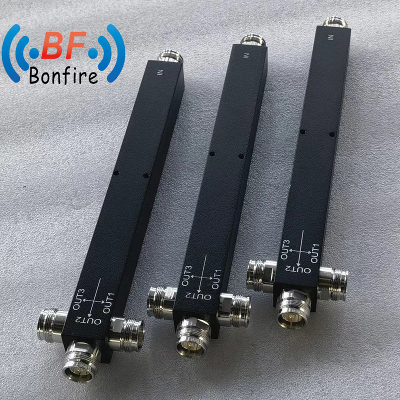 RF 2 Way Power Splitter 100W 350-3800MHz Διασύνδεση DIN-F/4.3-10-F/DIN-F για σταθμό βάσης