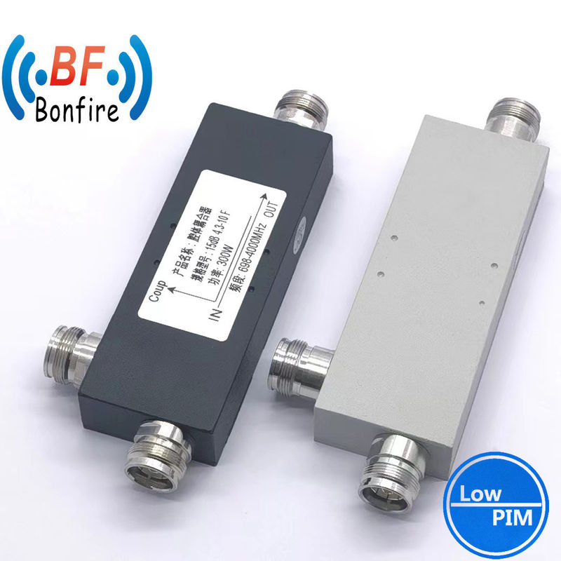 600-3800MHz 20dB RF Directional Coupler για δίκτυο ραδιοφώνου δύο οδών Προσαρμοσμένο/Γκρι