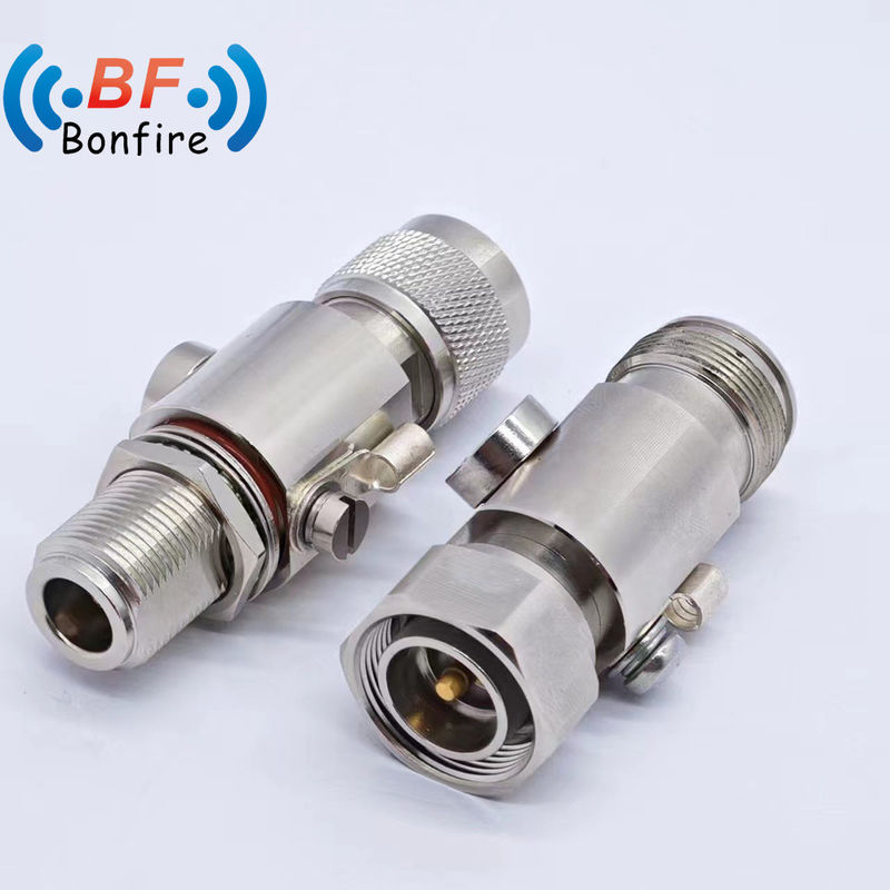 BLQ-XXXXX RF 698-3800MHz Γυναίκα Jack Κοαξιακός Συγκρατητής κεραυνών N-M σε N-F Διασύνδεση