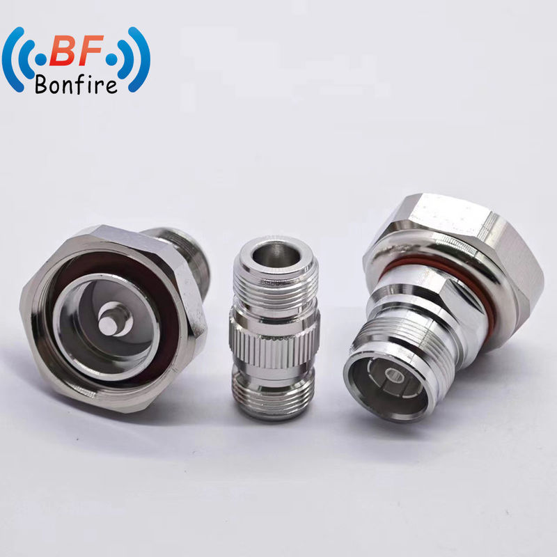 DC-4GHz Low Pim -160dbc Low Vswr 4.3/10 Γυναικείο σε N αρσενικό RF προσαρμογέα