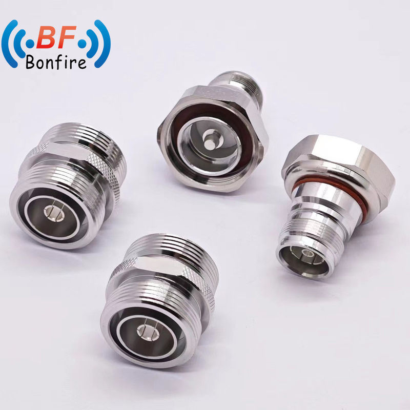 Συνδέτης RF με 7/16 Dinf έως 4310f Καθαρός τύπος -155dbc DC-4GHz Χαμηλό Vswr RF Adapter Αδιάβροχος ρυθμός IP 67
